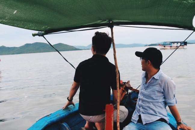 Boat through Van Phong Bay